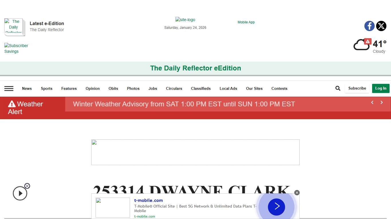 253314 DWAYNE CLARK Jail Bookings reflector.com